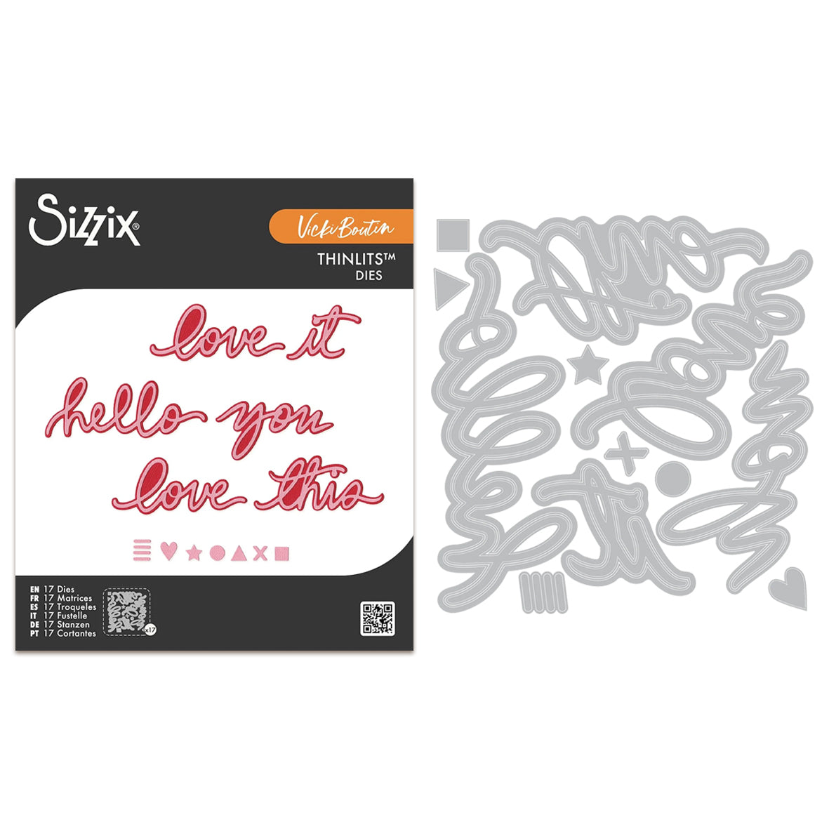 Sizzix • Thinlits 17pcs Die Set Vicki Script 1 by  Vicki Boutin