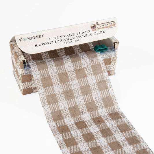49 And Market Curators 4" Fabric Tape Roll - Vintage Plaid