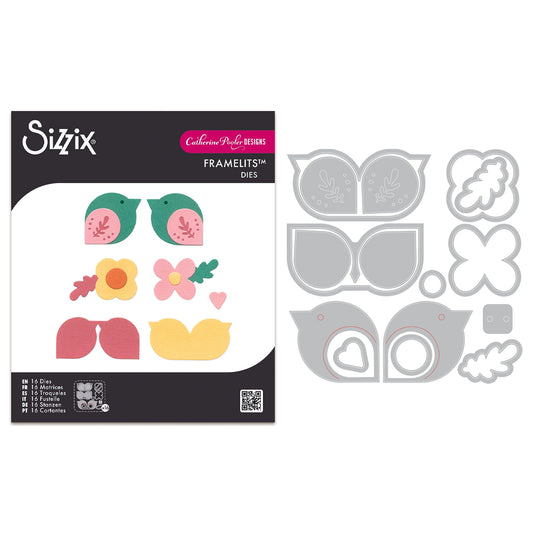 Sizzix Framelits Die Set Birds & Blooms #2 (15pcs) by Catherine Pooler