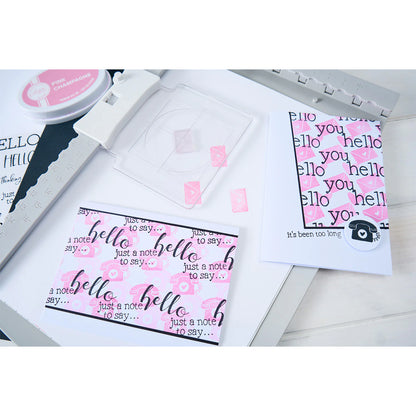 Sizzix Clear Stamps Print & Pattern Hello Sentiments (18pcs) by Catherine Pooler