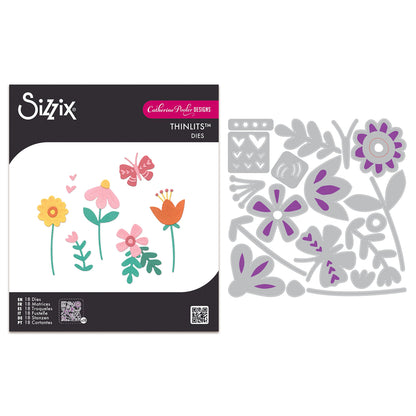 Sizzix Thinlits Die Set Friendly Florals (17pcs) by Catherine Pooler