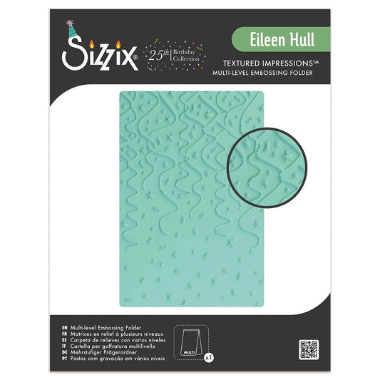 Sizzix Multi-Level Textured Impressions Embossing Folder - Party Time by Eileen Hull