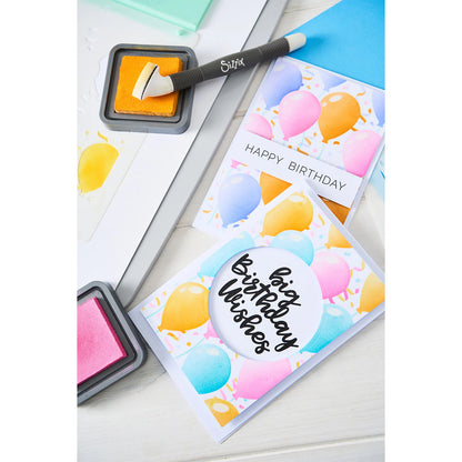 Sizzix A6 Stencil 4PK - Birthday Balloons by Stacey Park