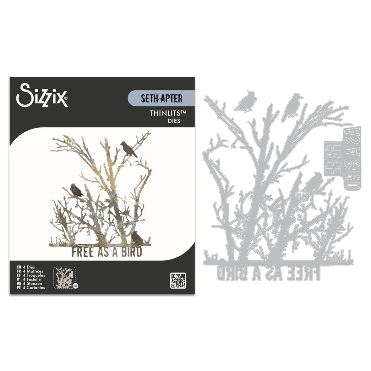 Sizzix Thinlits Die Set Free Bird (4pcs) by Seth Apter