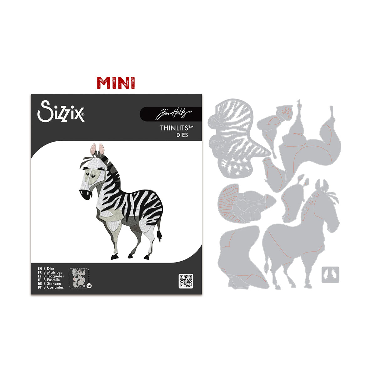 Sizzix Thinlits MINI Colorize Die by Tim Holtz Winifred (8pcs)