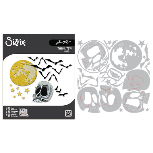 Sizzix Thinlits Die by Tim Holtz Vault Moonlight Scare (25pcs) ~ Ship from 30th Sept