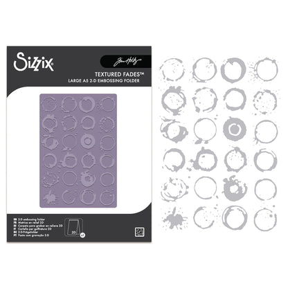 Sizzix 2D Texture Fades Embossing Folder Large A5 by Tim Holtz Vault Ringer