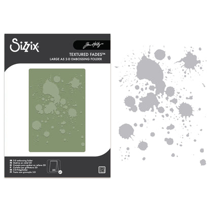 Sizzix 2D Texture Fades A5 Embossing Folder by Tim Holtz Vault Ink Splats