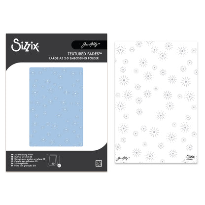Sizzix Tim Holtz 2D Texture Fades A5 Embossing Folder - Vault Sparkle Stars