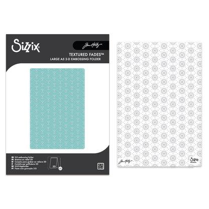 Sizzix Tim Holtz 2D Texture Fades A5 Embossing Folder - Vault Snowflakes #3