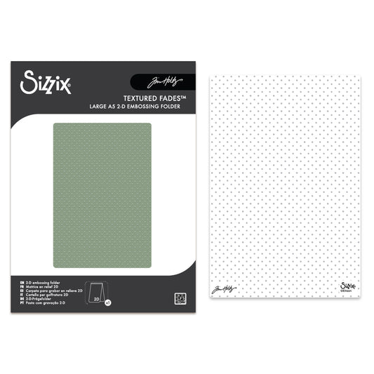 Sizzix Tim Holtz 2D Texture Fades A5 Embossing Folder - Vault Dots