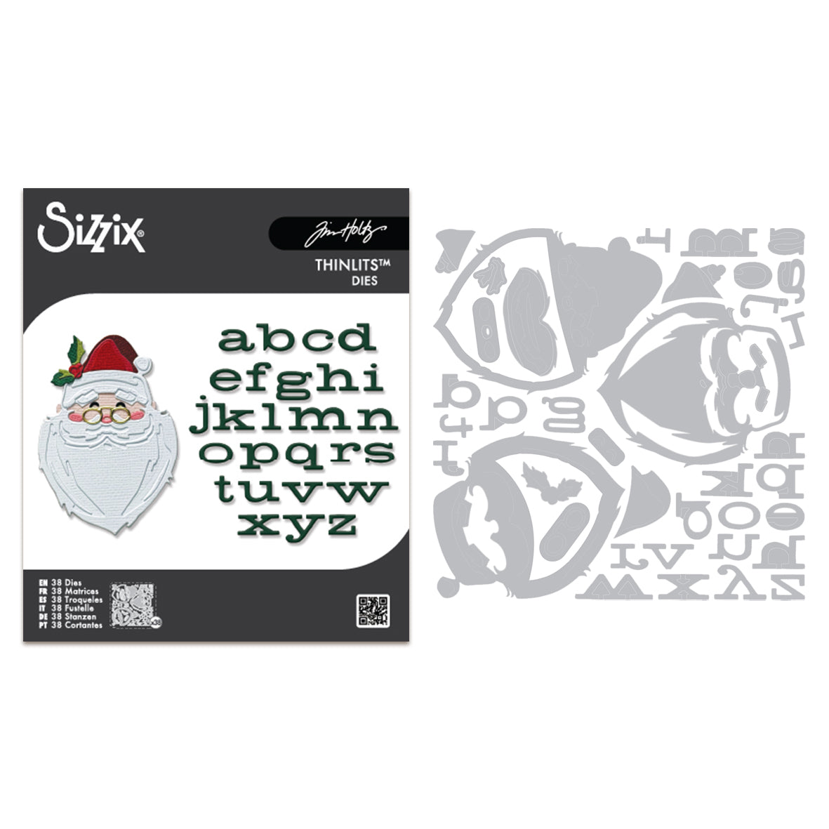 Sizzix Tim Holtz Thinlits Die Set 38PK - Vault Letter To Santa