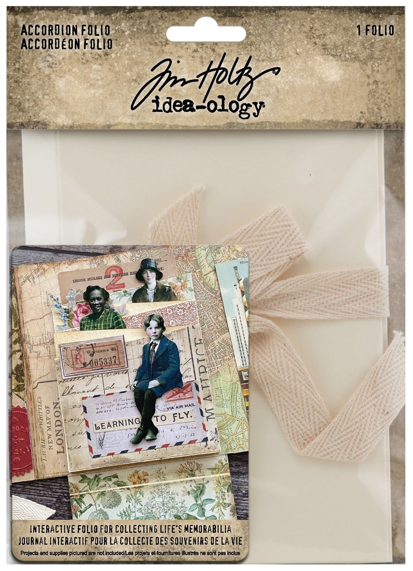 Idea-ology Tim Holtz Accordion Folio - Off White