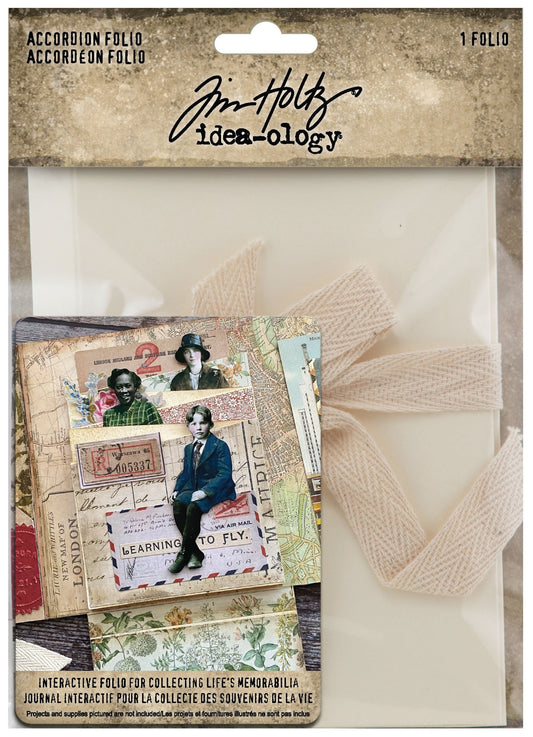 Idea-ology Tim Holtz Accordion Folio - Off White
