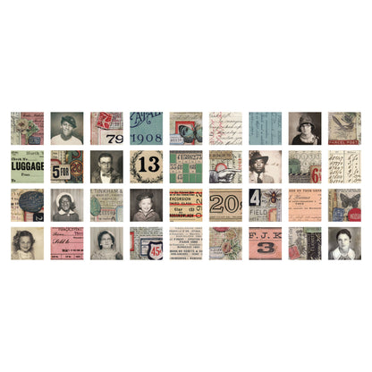 Idea-ology Tim Holtz Collage Tiles - 72 Pieces