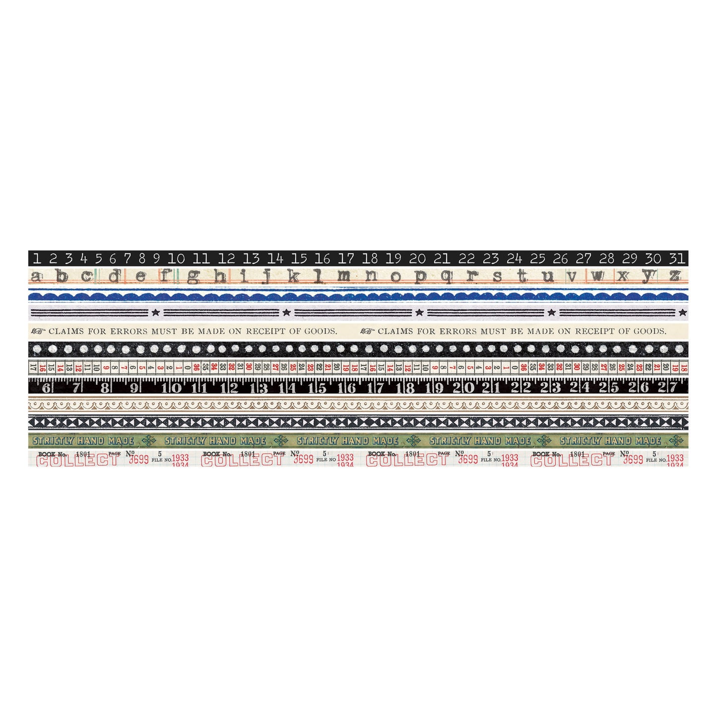 Idea-ology Tim Holtz Design Tape 12 Pcs - Trims