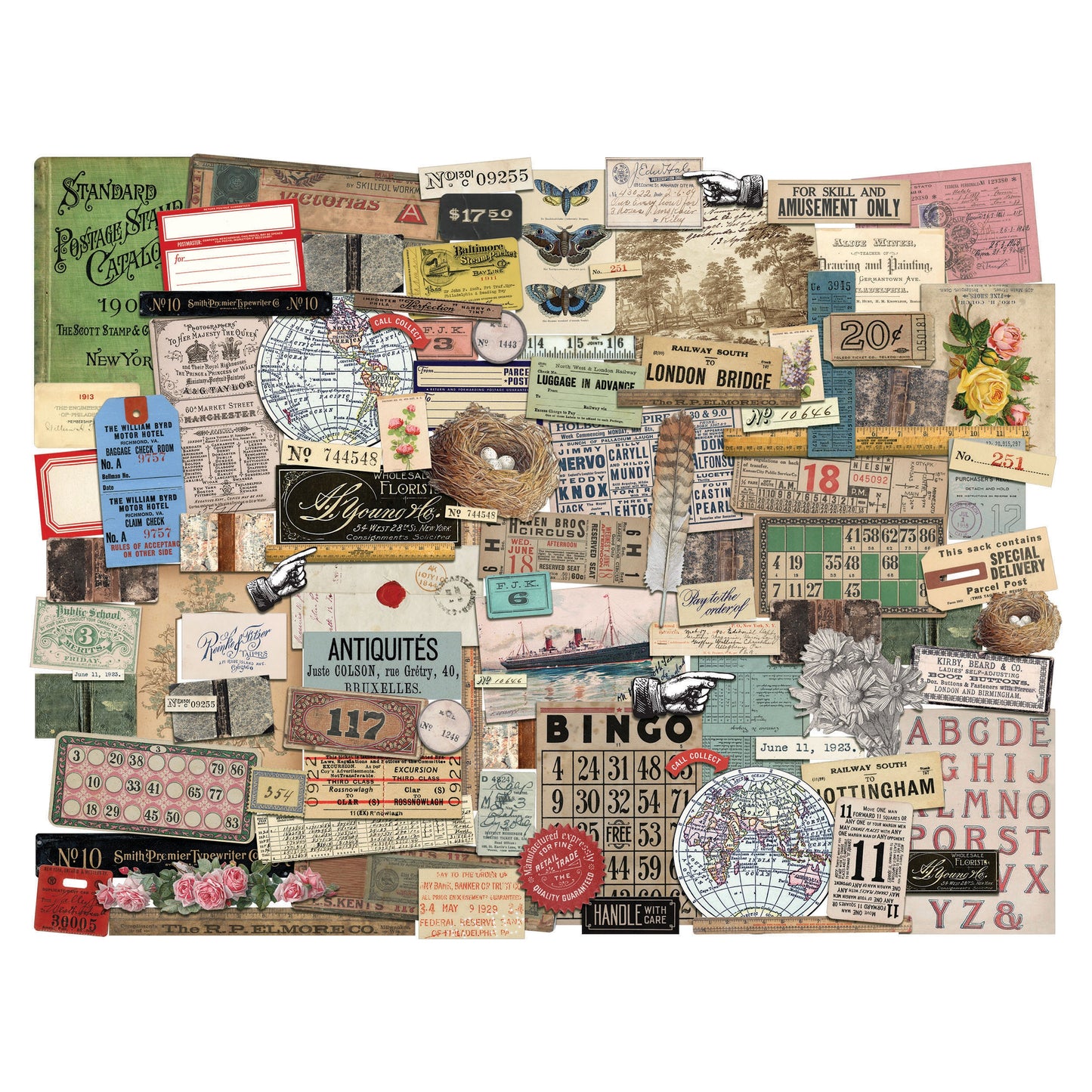 Idea-ology Tim Holtz Ephemera Pack 102 Pcs - Memoir