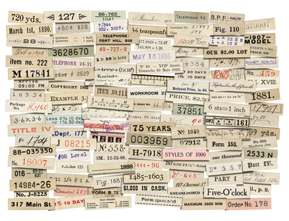 Idea-ology Tim Holtz Ephemera Snippets 119 Pcs - Number Strips