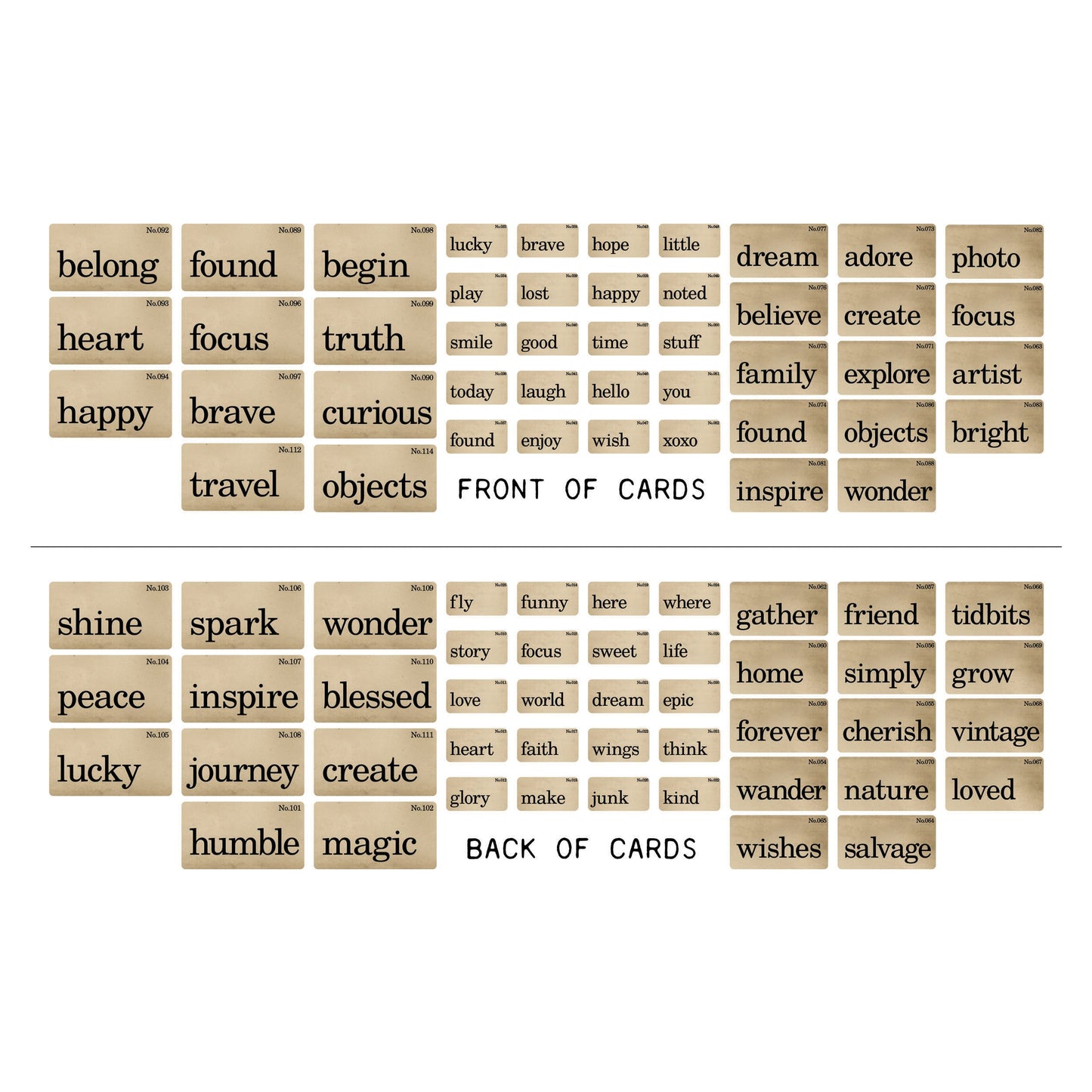 Idea-ology Tim Holtz Double-Sided Flashcards - 45 Pieces