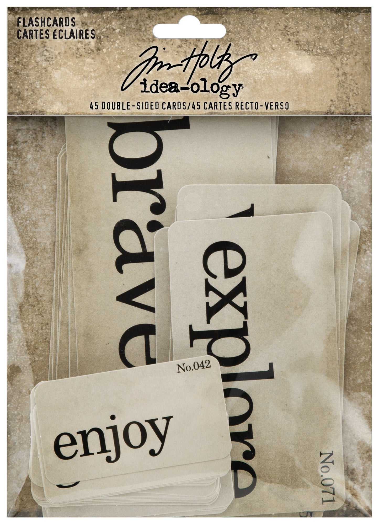 Idea-ology Tim Holtz Double-Sided Flashcards - 45 Pieces