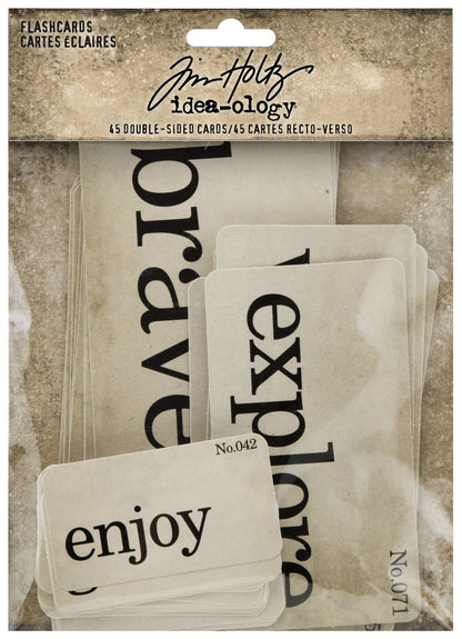 Idea-ology Tim Holtz Double-Sided Flashcards - 45 Pieces