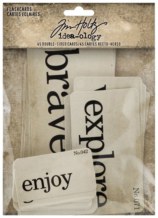 Idea-ology Tim Holtz Double-Sided Flashcards - 45 Pieces