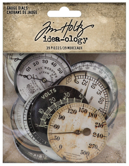 Idea-ology Tim Holtz Gauge Dials- 39 Pcs