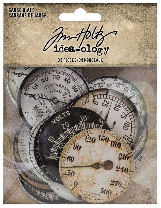 Idea-ology Tim Holtz Gauge Dials- 39 Pcs
