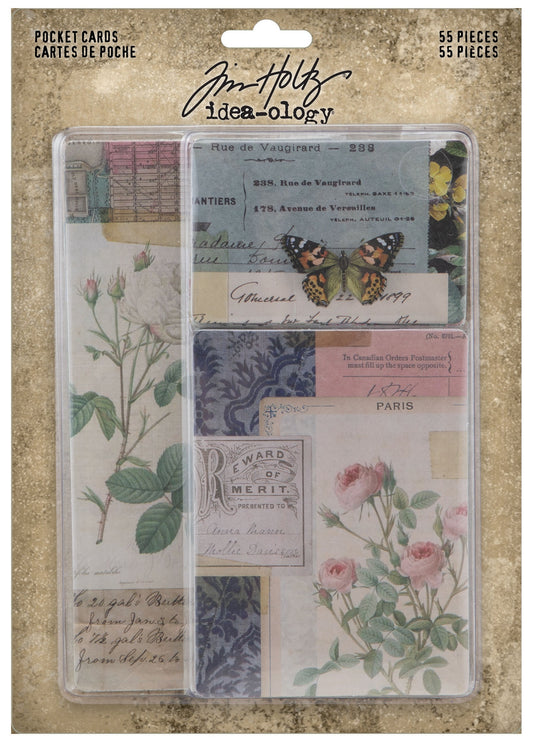 Idea-ology Tim Holtz Pocket Cards - 55 Pcs