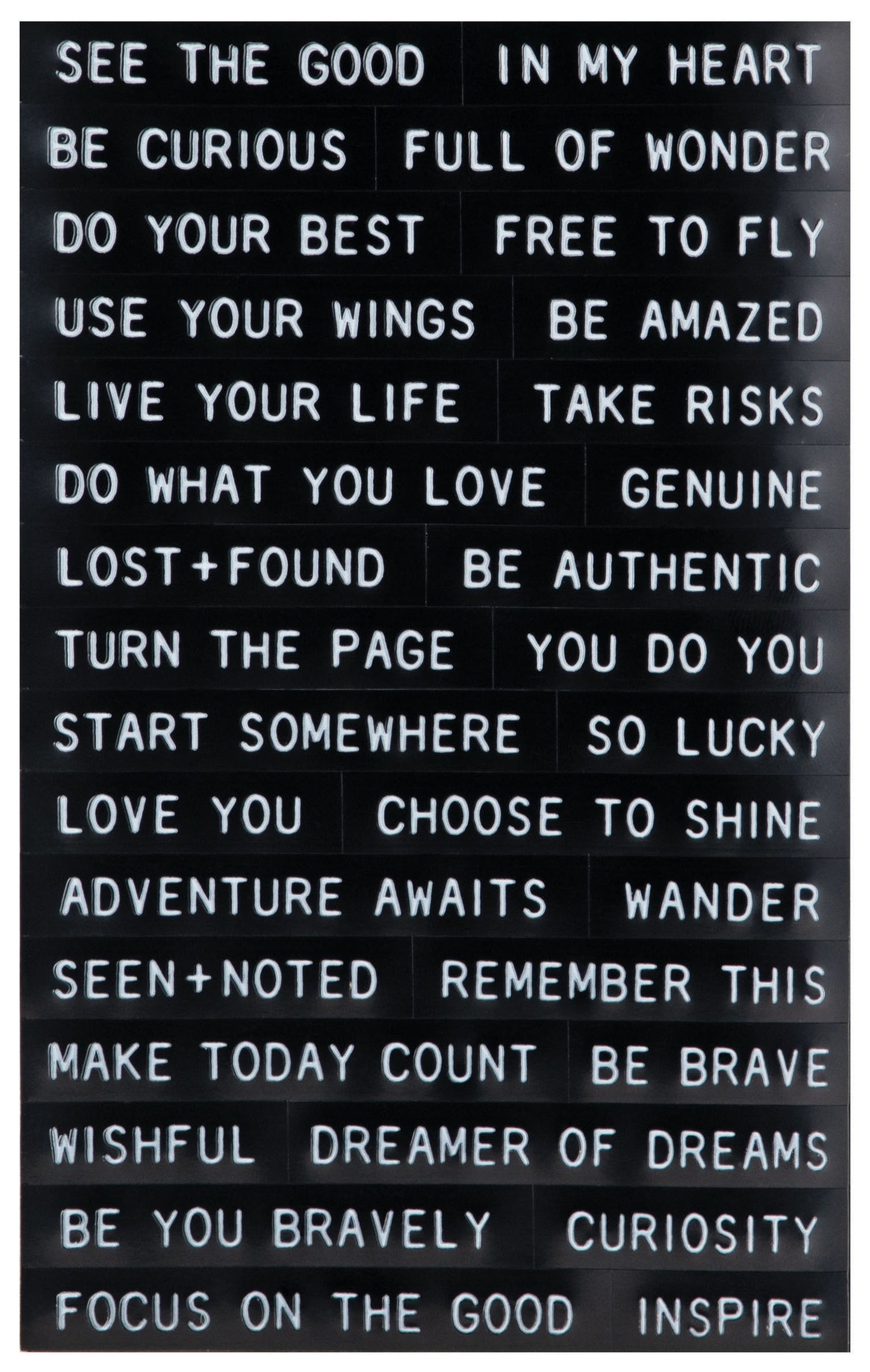 Idea-ology Tim Holtz Sentiments Label Stickers 64 Pcs - Thoughts