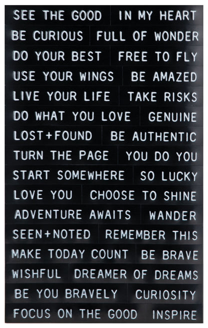 Idea-ology Tim Holtz Sentiments Label Stickers 64 Pcs - Thoughts