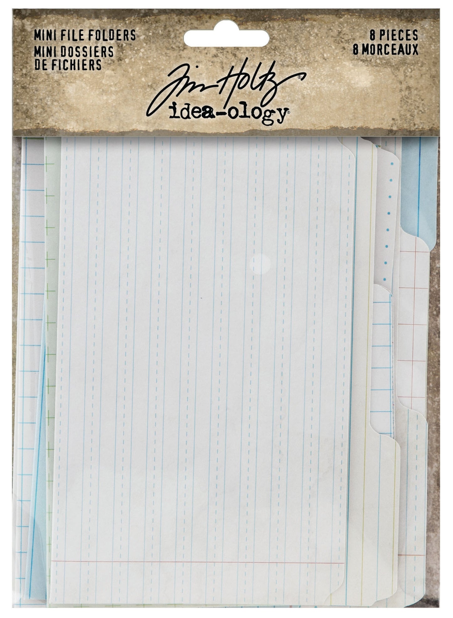 Idea-ology Tim Holtz Mini File Folders - 8 Pcs