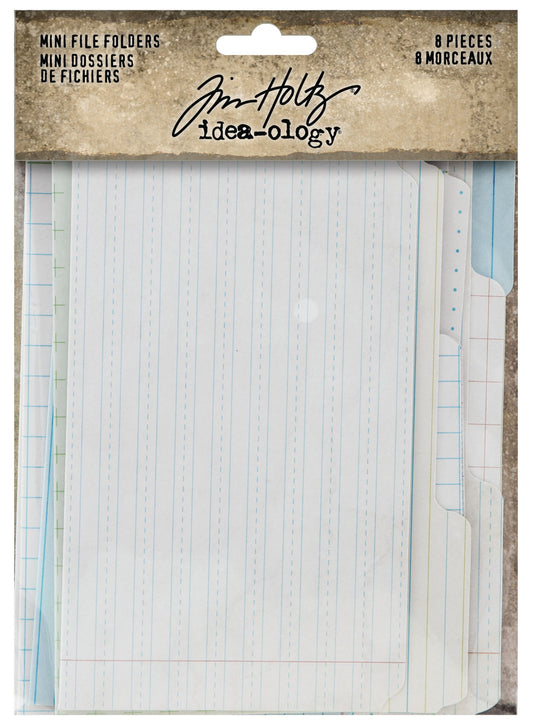 Idea-ology Tim Holtz Mini File Folders - 8 Pcs