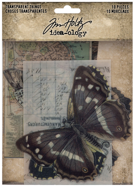 Idea-ology Tim Holtz Transparent Acetate Things - 10 Pcs