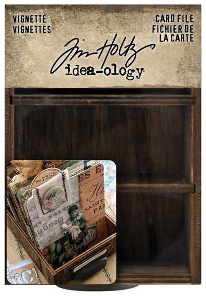 Idea-ology Tim Holtz Wooden Vignette Card File - 1 Piece