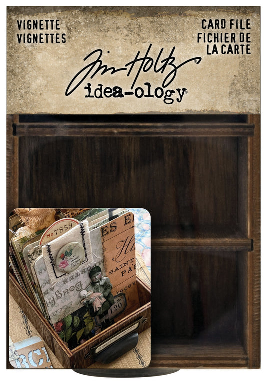 Idea-ology Tim Holtz Wooden Vignette Card File - 1 Piece