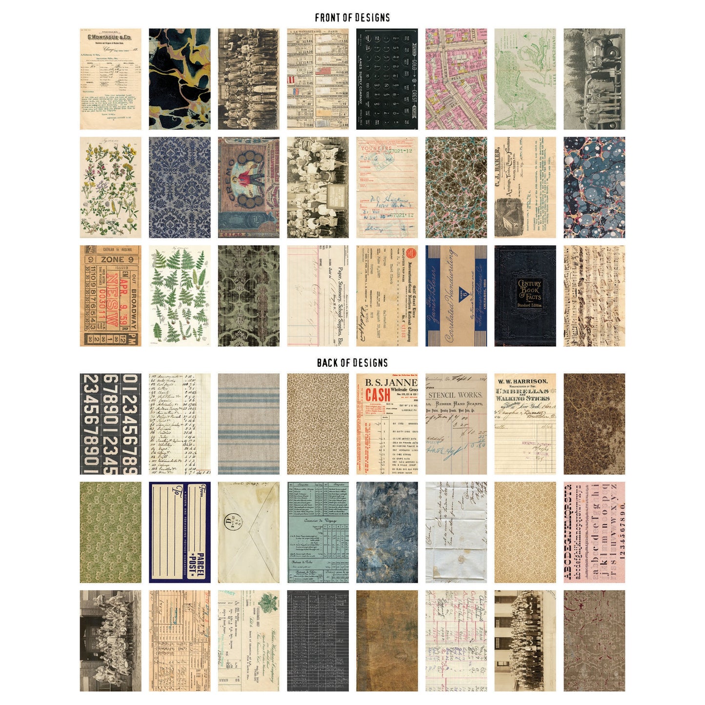 Idea-ology Tim Holtz Backdrops Double-sided Cardstock 6"x10" 24 Sheets - Volume #3