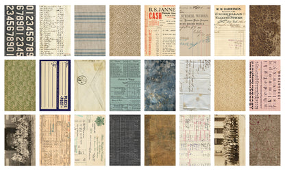 Idea-ology Tim Holtz Backdrops Double-sided Cardstock 6"x10" 24 Sheets - Volume #3