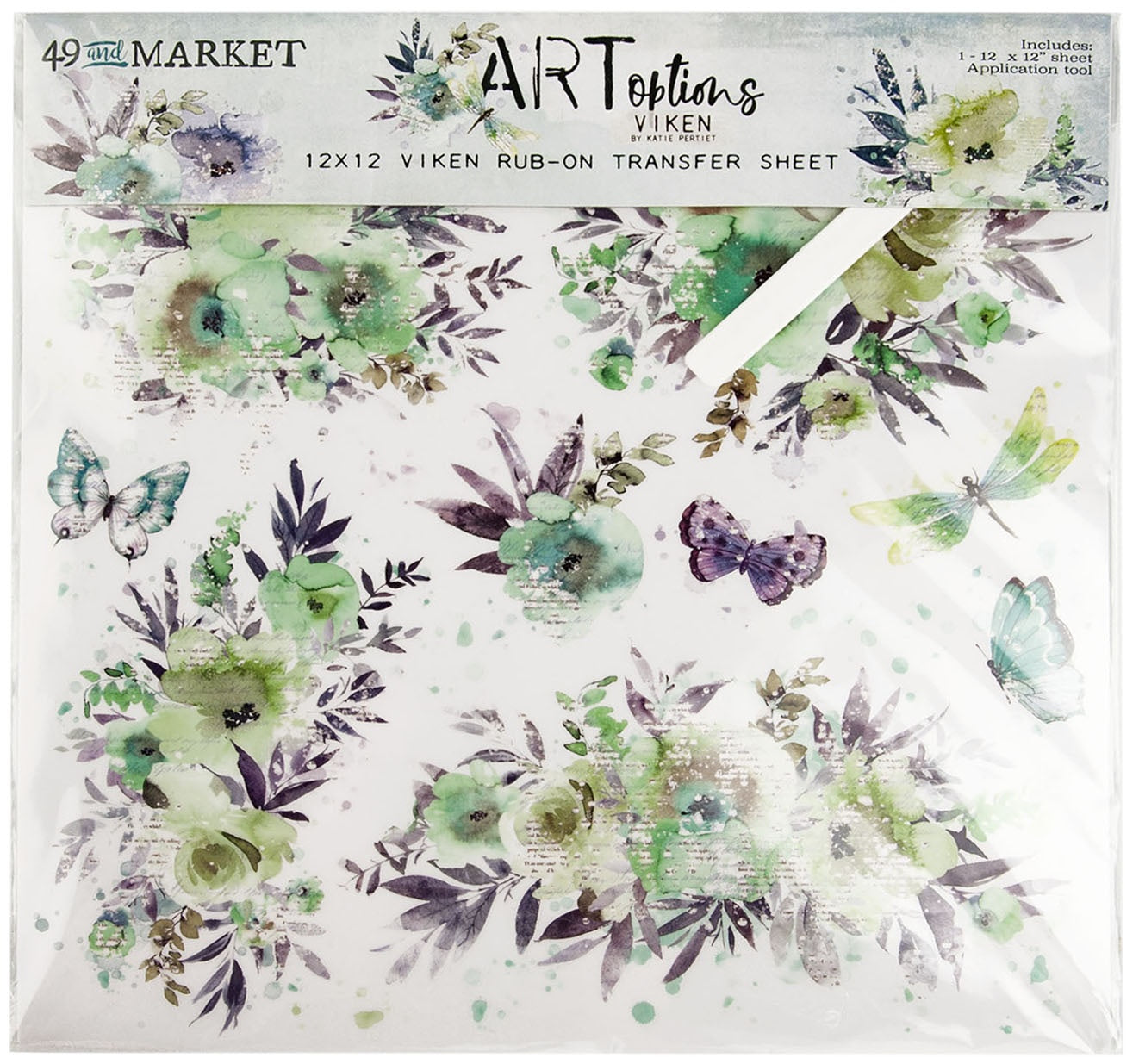 49 And Market ARToptions Viken Rub-Ons 12"X12" - 1 Sheet