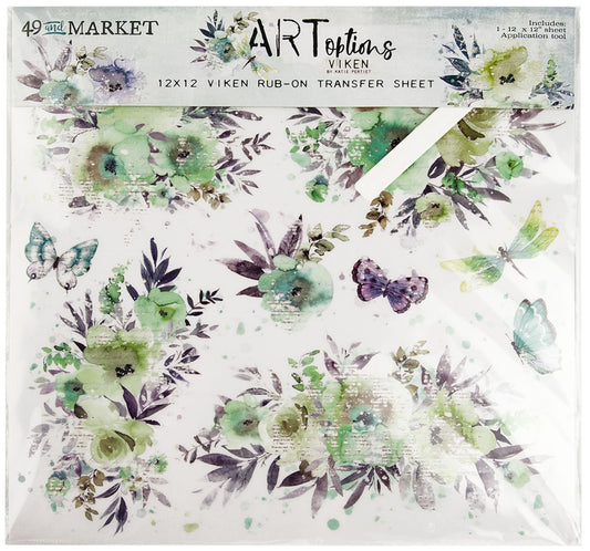 49 And Market ARToptions Viken Rub-Ons 12"X12" - 1 Sheet
