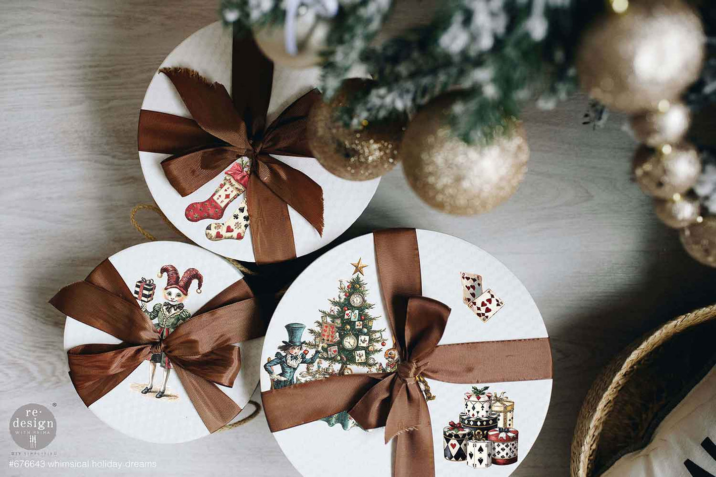 Re-design with Prima Whimsical Holiday Dreams 8,5x11 Inch Middy Transfers (3pcs)