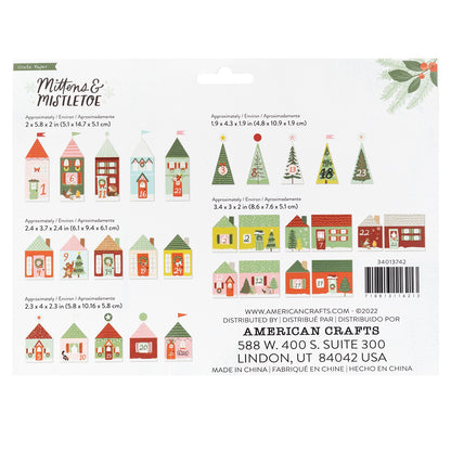 Mittens & Mistletoe Advent Calendar 40 Pcs - Makes 25 Houses