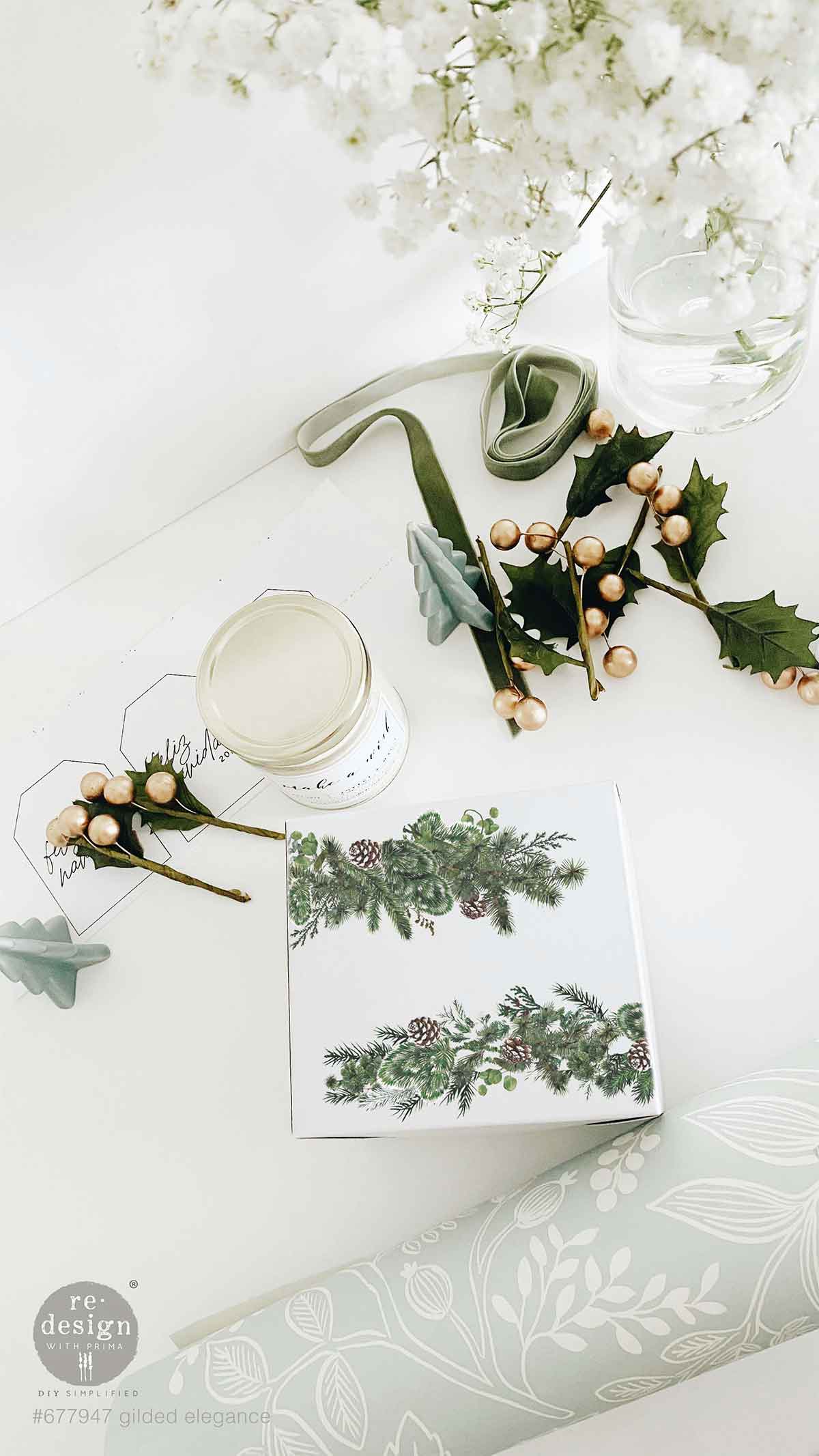 Re-design with Prima Gilded Elegance 8,5x11 Inch Middy Transfers (3pcs)