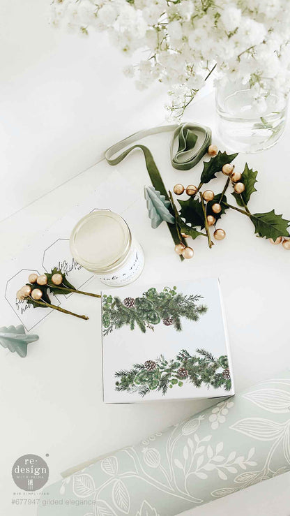 Re-design with Prima Gilded Elegance 8,5x11 Inch Middy Transfers (3pcs)