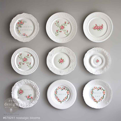 Re-design with Prima Nostalgic Blooms 8,5x11 Inch H2O Transfers (2pcs)