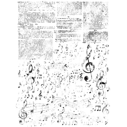 49 And Market Vintage Bits Essential Rub-Ons 6"X8" 2 Sheets - Music Blends