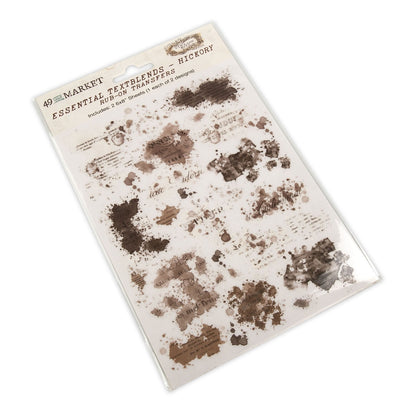 49 And Market Essential Textblends Rub-Ons 6"X8" 2 Pcs - Hickory