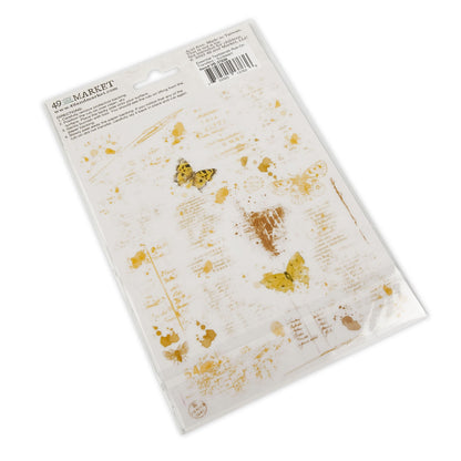 49 And Market Essential Textblends Rub-Ons 6"X8" 2 Pcs - Sunbeam