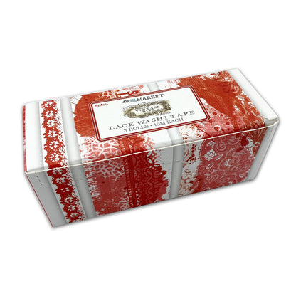 49 And Market Vintage Bits Lace Washi Tape Set 3 Pcs - Salsa
