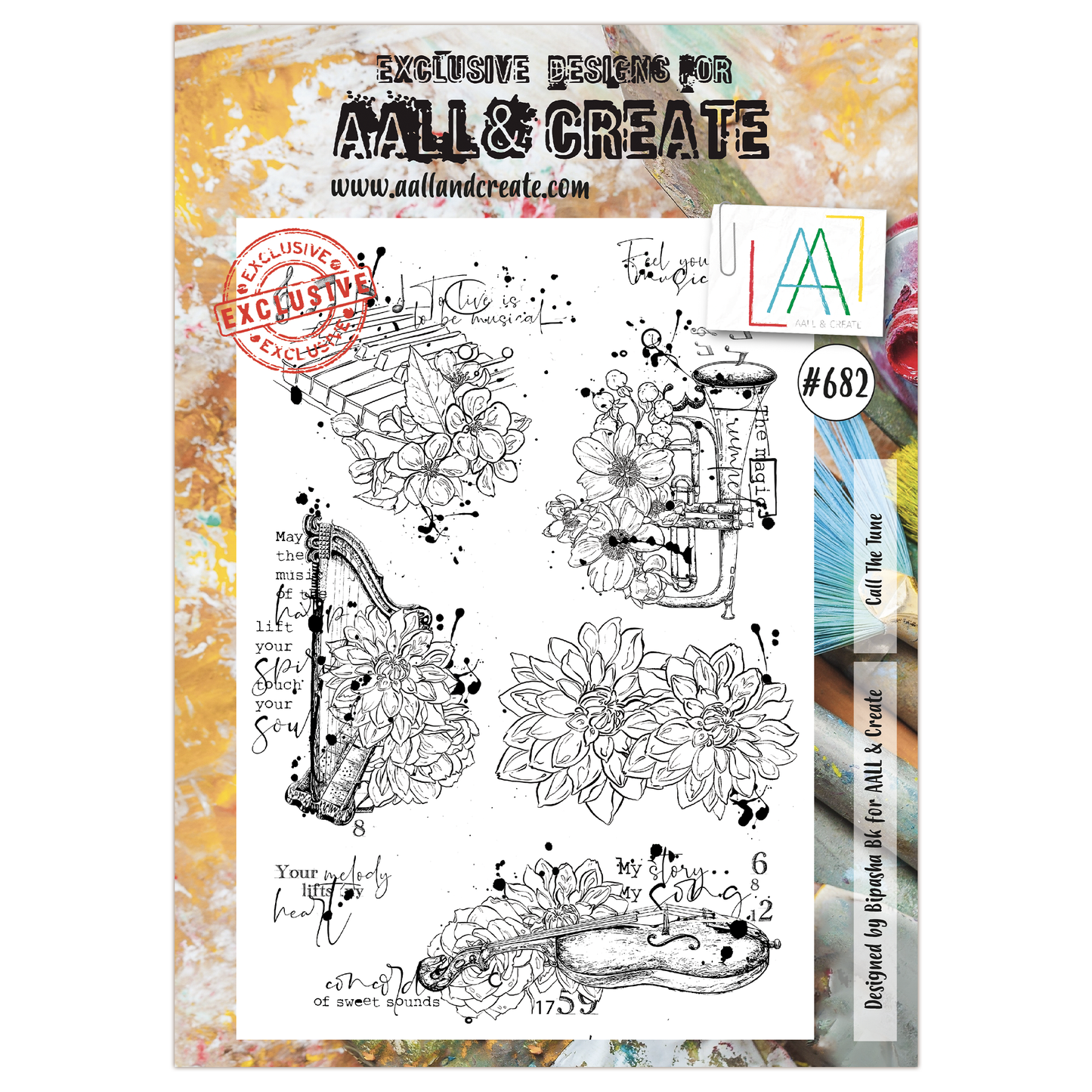 #682 - A4 Clear Stamp Set - Call The Tune